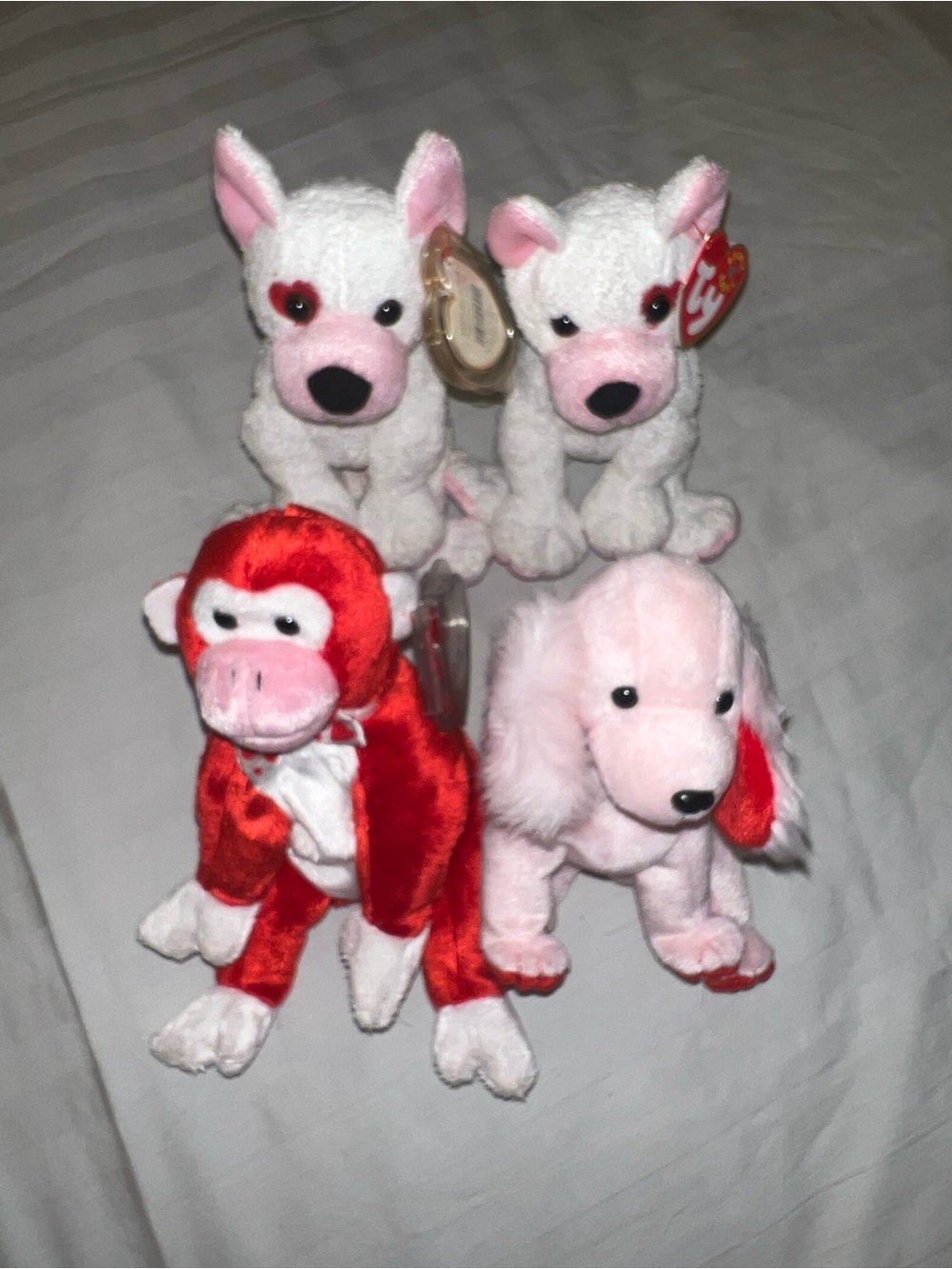 Ty Plush Beanie Set - Valentine animals